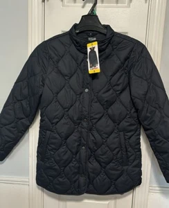 32 Degrees Women's Quilted Mockneck Fully Lined Snap Jacket size S navy NWT - Picture 1 of 5