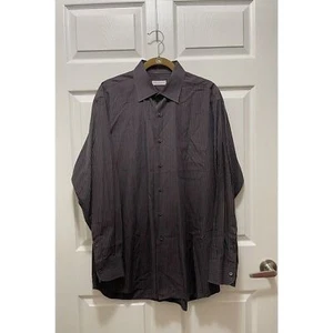 Men's Button Long Sleeve Shirt Made in Italy Size 17 Luciano Ceccarelli - Picture 1 of 9