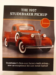 DANBURY MINT 1937 STUDEBAKER PICKUP TRUCK Paper Brochure ONLY NO TRUCK READ! - Picture 1 of 24