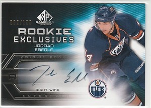 2010 10-11 SP Game Used Rookie Exclusives Autographs #REJE Jordan Eberle 2/100