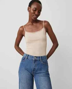 CAMI TOP LOFT ANN TYLOR ELASTICIZZATO TAGLIA XL BEIGE NUOVO CON ETICHETTE - Foto 1 di 15
