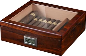 Zigarren Humidor, Spanischer Zedernholz Humidor, präzises digitales Hygrometer, Humidifi - Bild 1 von 6
