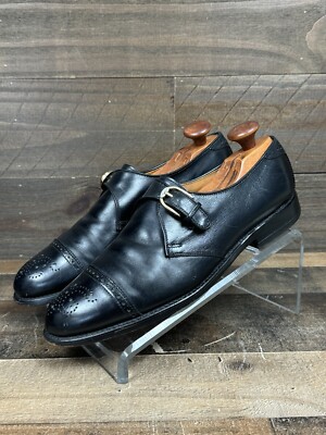 Allen Edmonds Black Leather Umbria Monk Strap Dress Shoe Men’s Sz 10.5 St. John main image 4