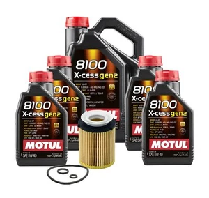 9L Motul 8100 X-CESS GEN2 5W-40 Wix Filter Motor Oil Change Kit API SN - Picture 1 of 1
