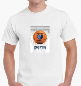 Memphis Grizzlies T-Shirt Herren Large Weiß Grafik Rundhals Kurzarm Freizeit - Bild 1 von 1