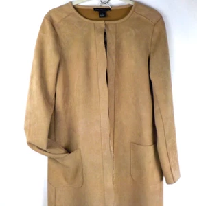 Blazer/giacca Joan Vass New York ecopelle scamosciata taglia S - Foto 1 di 22