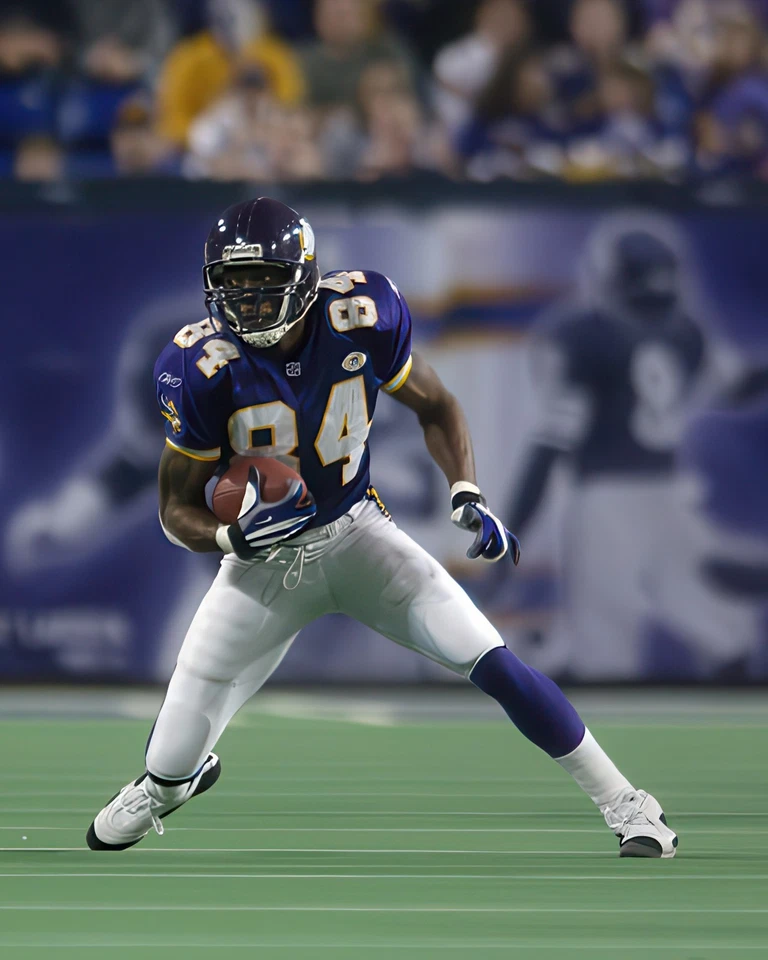 Impresión fotográfica brillante Randy Moss #84 Minnesota Vikings NFL 8"X10" 20 Foto 1 de 1