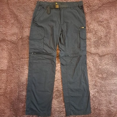 BC Clothing Convertible Pants Medium Mens Belted Blue - Image 1 of 4