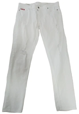 Lee Cooper Pearl Skinny Distressed Ripped White Jeans  Size 12 - Image 1 of 4
