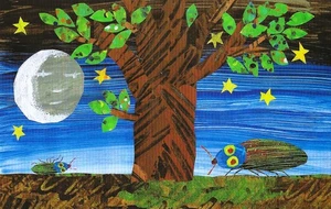 Postcard Eric Carle - Click Beetles - Illus "Very Clumsy Click Beetle" 1998 MINT - Picture 1 of 1