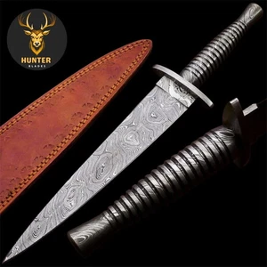 Custom Handmade Damascus Steel Survival, Hunting, Outdoor, Camping, Dagger Knife - Picture 1 of 8