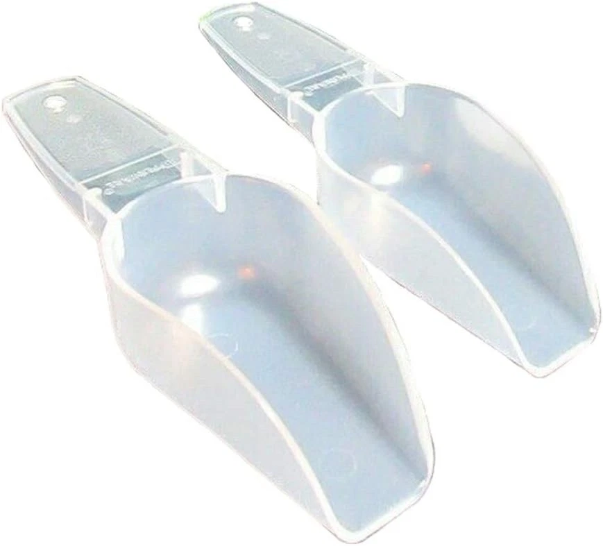 Due Tupperware Bidone Scoop Lati Alti Farina Zucchero Caffè Trasparente Nuovo - Immagine 1 di 1