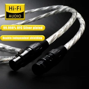 Zero-Noise XLR Cable:4Cores Shielded HiFi Audio Wire Gold Plugs - Gamer Approved - Picture 1 of 10