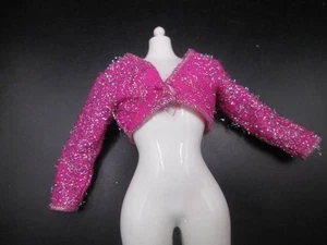 Ropa Barbie ~❤️~ Top corto rosa brillante #577 - Imagen 1 de 2