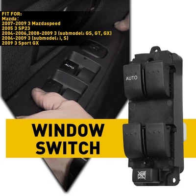 Front Driver Master Power Side Window Switch For 2007-2009 Mazda 3 Mazdaspeed - Image 1 of 4