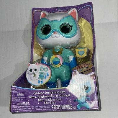 Disney Jr. SuperKitties Cat-Tastic Transforming Bitsy Figura Luces Sonidos LEER Foto 1 de 4