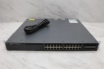 WS-C3650-24PD-L Cisco Catalyst 3650 Network Switch 24-Port 2x PSU w/ Ears - Image 1 of 4