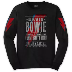 David Bowie - Hammersmith Odeon - Black Long Sleeve t-shirt - Picture 1 of 1