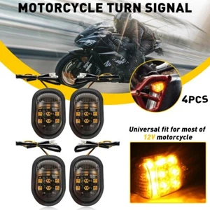 Motorcycle LED Turn Signal Indicator Amber Light For Honda,Kawasaki,Suzuki,BMW - Bild 1 von 14