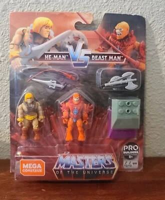 Mega Construx He Man 2019 sellado Vs Beast Man MOTU Foto 1 de 4
