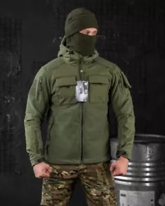 Tactical fleece jacket Esdy oliva combo BT7056 Ukriane 2024 New - Picture 1 of 10