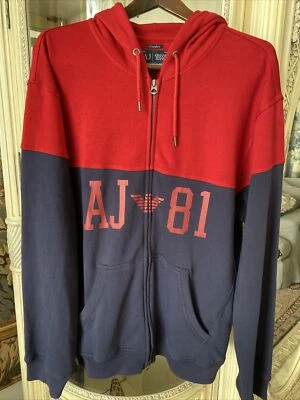 Мужская толстовка с капюшоном Armani Jeans AJ 81 на молнии с двойной молнией размер X L - Изображение 1 из 4