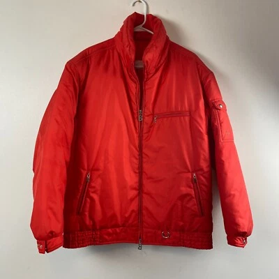 Vintage Bogner Puffer Jacket Sz 44 Large Ski Puffer Made In USA Red 80s Bright - Image 1 of 4