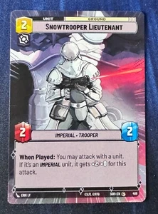 Star Wars Unlimited Spark of Rebellion Snowtrooper Lieutenant HYPERSPACE Card - Picture 1 of 2