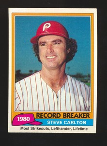 Steve Carlton Philadelphia Phillies 1981 Topps #202 FREE SHIPPING