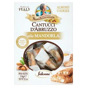 Almond Biscotti Biscuits - 125 Individually Wrapped Italian Nonn Annunziata 1kg