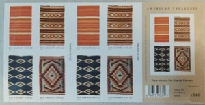 3926-3929 MHN, AMERICAN TREASURES- NEW MEXICO RIO GRANDE BLANKETS BOOKLET (2005) - Picture 1 of 1