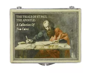 Trials of Saint Paul: Pair of Bronze Prutahs from Judaea (Clear Box) 🇮🇱 - Picture 1 of 5
