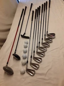WILSON DRIVER & 5 WOOD; DUNLOP IRONS; PUTTER; MEN'S R/H - Picture 1 of 10