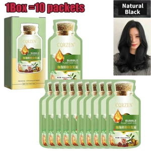 Natural Plant Hair Dye"New_Botanical Bubble Hair Dye 30ml x10 packs  Shampoo US - Picture 1 of 18