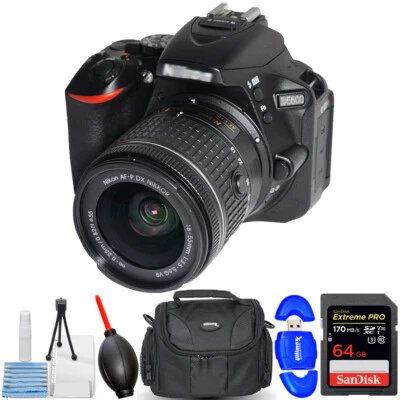 Nikon D5600 24.2MP Camera with 18-55mm Lens 1576 - Essential 64GB Bundle - Image 1 of 3