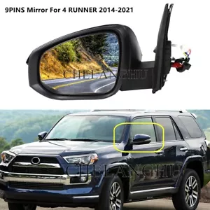 For Toyota 4 RUNNER 2014-2021 Black 9 Pins Reversing Mirror Assembly Left Side - Bild 1 von 10