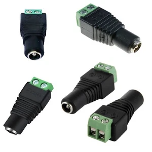 10 Pz. CONNETTORE plug spinotto 5,5x2,1mm jack spina alimentazione femmina viti - Foto 1 di 1