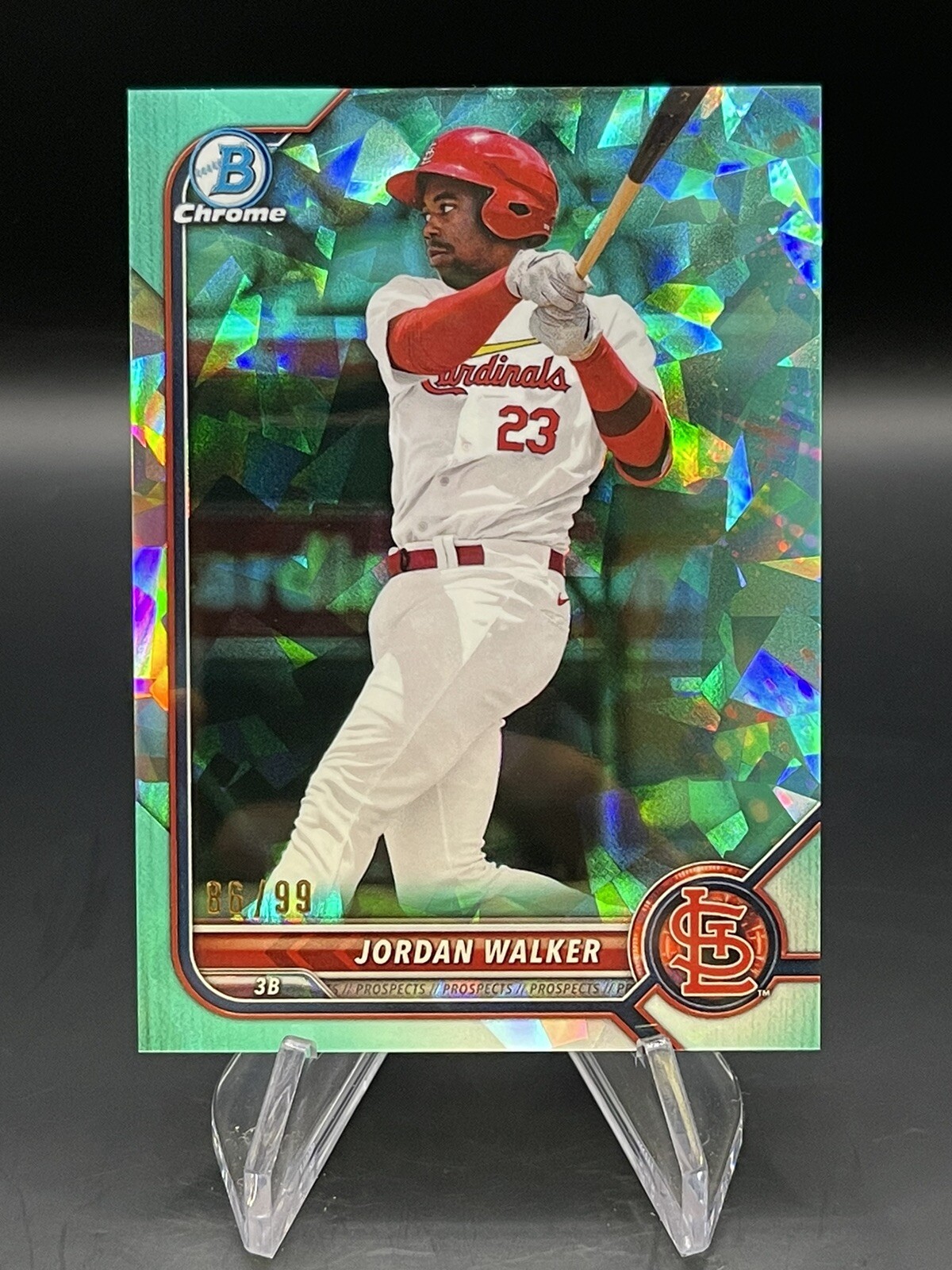 2022 Bowman Chrome Sapphire JORDAN WALKER Prospect Aqua Sapphire BCP-221 #86/99