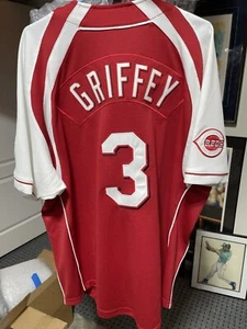 Griffey Jr Nike Genuine Merchandise National Patch Jersey Size L, New With Tags - Picture 1 of 8