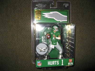 Figura de acción McFarlane *oro* exclusiva NFL Jalen Hurts Eagles Kelly Green como nueva Foto 1 de 4