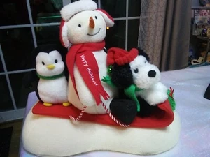 Hallmark 2007 Jingle Pals animierter Schneemann Pinguin Hund Musical - Bild 1 von 8