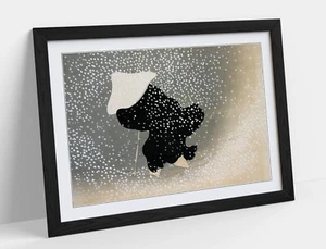 KAMISAKA SEKKA, SNOW FROM MOMOYOGUSA -FRAMED WALL ART PICTURE PAPER PRINT - Picture 1 of 10