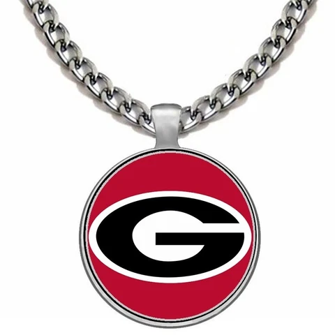 Georgia Bulldogs Mens Womens 24" Stainless Steel Chain Pendant Necklace D5 Cover
