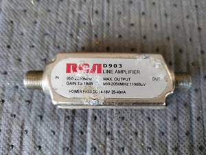 RCA D903 CABLE LINE AMPLIFIER 950-2050 MHz 13-18dB OUTPUT: 950-2050MHz 110dBuA - Picture 1 of 2