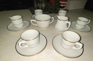 REDUCED!!! Jackson Custom China Falls Creek Pa Cups Saucers 14pc Espresso Cups - Picture 1 of 10