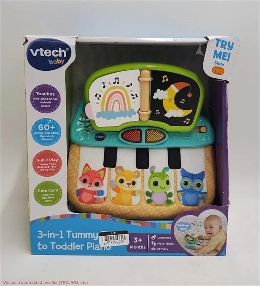 VTECH Baby 3-In-1 TUMMY TIME TO TODDLER PIANO Lights/Music/Mirror/Piano 3 M