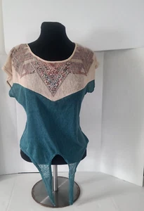 Sparkle women's sheer top shirt size M. - Picture 1 of 12