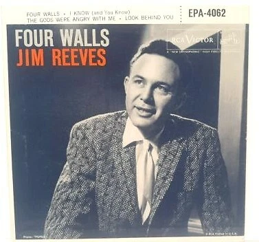 ROCKABILLY 45 RPM JIM REEVES, FOUR WALLS EP - Image 1 of 4