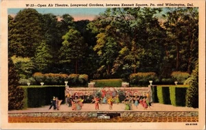 Vintage Longwood Gardens Freilicht Theater Postkarte - Bild 1 von 2