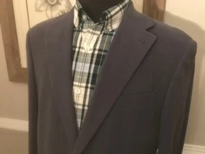 Chaqueta Deportiva Oscar De La Renta 100% Seda 40R Azul Ajuste Regular Modelo Piso ¡Nueva! - Imagen 1 de 8